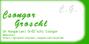 csongor groschl business card